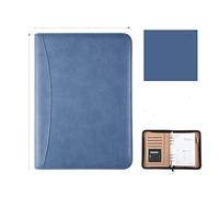 Raccoglitore Documenti A6 A5 B5. Diario Notebook e Journal Binder Spirale con calcolatrice borsa con cerniera Nota Book Business Manager Cartella Padfolio Manuale Raccoglitore Ad Anelli ( Color : Blue