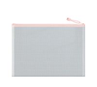 Raccoglitore Documenti Borsa for documenti trasparente impermeabile Carta di prova portatile for con griglia A4 addensata(Pink-10pcs)