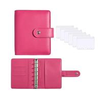 Raccoglitore economico in pelle modello A7, quaderno, buste for contanti, set di tasche, organizer for banconote per Il Controllo del Budget(Color015)