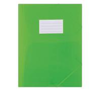 Raccoglitore elastico Donau PP A4 480 micron 3 alette verde trasparente/archiviazione documenti/tipo-3-flap/Kind-con elastico, con etichetta/indice-N.a. / Pockets-N.a. / Material-PP/Divisori-N.a.