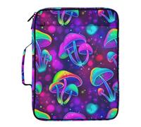 Raccoglitore espandibile a 3 anelli, con 7 tasche e astuccio per matite, per contratti di progetto, funghi, colori fluo