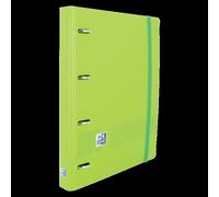 Raccoglitore europeo Oxford Live & Go A4+ in polyfoam - Dorso 45 mm - Anelli 4Dx35mm - Ricarica 5x5 - Colore verde NEW