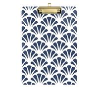 Raccoglitore floreale vintage blu e bianco con foro standard per classi di quinta elementare, essenziale per insegnanti, dimensioni 9 x 12