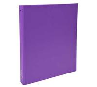 Exacompta - 51376E - 1 Raccoglitore Rigido Foderato Polipropilene - 4 Anelli Tondi 30 mm - Dorso 40 mm - Dimension Esterne 26x32 cm per Formato A4 - Colore Viola