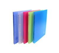 EXACOMPTA - 51169E - Raccoglitore foderato - PPL - 4 anelli tondi 15 mm - dorso 2cm - 22 x 30 cm - colori assortiti - Exacompta - 102335 - Conf. da 20 Pz. - 51169E