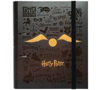 Grupo Erik: Raccoglitore A4 Harry Potter, Raccoglitore a 2 anelli con elastico e copertina rigida in cartone, 32 x 27 cm, Cartellina portadocumenti A4, Raccoglitore ad anelli Harry Potter