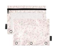Raccoglitore impermeabile con finestra trasparente colorata morbida floreale astuccio in plastica grande e robusto raccoglitore a 3 anelli cartelle scuola classe ufficio organizzatori multicolore 2