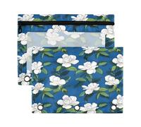 Raccoglitore in plastica con finestra trasparente Gardenia Cloud bianco blu 3 anelli grande capacità tre anelli per riporre studenti scolastici forniture per insegnanti 2 pezzi