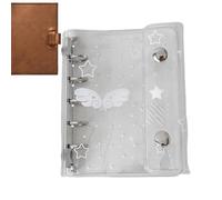 Raccoglitore M5 - Copertina trasparente portatile per notebook a 6 fori, simpatico supporto per agenda tascabile, organizer ricaricabile stile Filofax | di pianificazione settimanale giornalie
