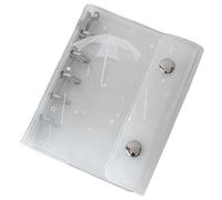 Raccoglitore M5 - Copertina trasparente portatile per notebook a 6 fori, simpatico supporto per agenda tascabile, organizer ricaricabile stile Filofax | di pianificazione settimanale giornalie