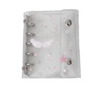 Raccoglitore M5 - Copertina trasparente portatile per notebook a 6 fori, simpatico supporto per agenda tascabile, organizer ricaricabile stile Filofax | di pianificazione settimanale giornalie