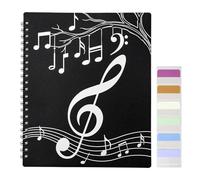 Raccoglitore musicale con 40 tasche, con rilegatura a spirale per 80 pagine, raccoglitore per documenti, per foto, scrapbooking, opere d'arte, pianoforte, carta, biglietti, ricordi, affari