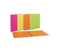 FAVORIT - 400090369 - Raccoglitore neon - 4 anelli tondi 30 mm- 22 x 30 cm - PP - colori assortiti - Favorit - 86327 - Conf. da 10 Pz. - 400090369