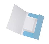 Raccoglitore originale FALKEN PastellColor, in cartoncino molto robusto, con 3 alette ed elastico, in formato DIN A3, colore celeste pastello, ideale per le materie artistiche a scuola