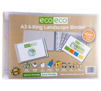 Raccoglitore Paesaggio A3 4 Anelli, Trasparente - ECO203