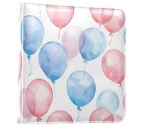 Raccoglitore per album fotografico in pelle PU con palloncini ad acquerello rosso e blu, contiene foto da 3 x 5-8 x 10 foto album di famiglia per foto pagine autoadesive 20 fogli