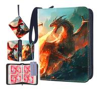 Raccoglitore per Carte, Album Carte Collezionabili, 60 Pagine 5 Tasche per Pagina Contiene 480 Carte, Album per Giochi Di Carte Collezionabili, Album Porta Carte Trasparente Impermeabile con Cerniera