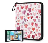 Raccoglitore per carte collezionabili con 4 tasche, 400 tasche, custodia per carte double-face con maniche rimovibili, porta carte di San Valentino, set di protezioni per album per collezionisti