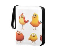 raccoglitore per carte da baseball 400 tasche con maniche rimovibili su entrambi i lati per gioco, collezione di carte da baseball Cartoon Funny Bird Bianco