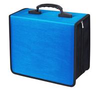 Raccoglitore per CD/DVD Siveit, capacit 400 CD/DVD, custodia per libri, album, scatola (raccoglitore bianco e blu)