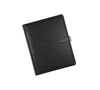 Raccoglitore per conferenze in pelle Clipboard cartella aziendale documento organizzatori con appunti 4 anelli rilegatura documento custodia file ufficio con tasca