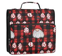 Raccoglitore per documenti con 3 anelli per il giorno di Pasqua, con gnomo e fiocco, con manico e tracolla rimovibile