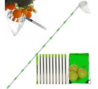 Raccoglitore per frutta - Cestino per la raccolta della frutta, raccoglitore per frutta a piede, telescopico in alluminio, strumento professionale per raccogliere la frutta, cesto raccogli frutta