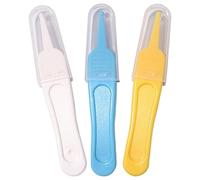 Raccoglitore per naso 3 pezzi Raccoglitore per caccole per bambini 3 colori per naso con testa rotonda, 6 pollici Pulitore per orecchie per bambini in plastica per la cura dei