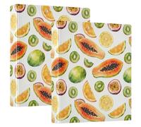 Raccoglitore per quaderni da 12,7 cm, a tre anelli con tasche interne, confezione da 1/2 con copertina rigida assortita