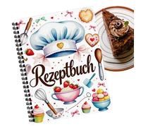 Raccoglitore per ricette | Libro di cottura ad anelli per la cucina - Agenda nutrizionale - Libro di note da cucina per pasti, cucina vegetariana, dessert cucinare, cuocere il pane, insalate, cene