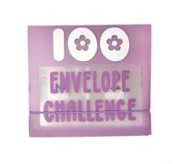 Raccoglitore per sfide da 100 buste, libro per risparmiare denaro per budget, tracker di risparmio per coppie, organizer con buste (viola)