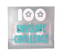 Raccoglitore per sfide da 100 buste, libro per risparmiare denaro per budget, tracker di risparmio per coppie pianificazione organizzatore con buste (blu)