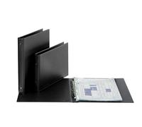 Raccoglitore personalizzabile FAVORIT 40,5x53 cm 4 anelli tondi Ø 30 mm nero 100