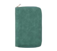 Raccoglitore ricaricabile a 6 anelli, in pelle PU, con scomparto per carte di credito e fessura elastica per penne, organizer per il budget scolastico ricaricabile