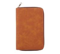 Raccoglitore ricaricabile a 6 anelli, in pelle PU, con scomparto per carte di credito e fessura elastica per penne, organizer per il budget scolastico ricaricabile