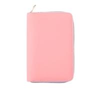 Raccoglitore ricaricabile a 6 anelli, in pelle PU, con scomparto per carte di credito e fessura elastica per penne, organizer per il budget scolastico ricaricabile