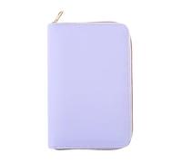 Raccoglitore ricaricabile a 6 anelli, in pelle PU, con scomparto per carte di credito e fessura elastica per penne, organizer per il budget scolastico ricaricabile