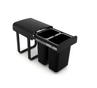 Raccoglitore rifiuti da incasso Victory 16 litri (2 x 8 litri) nero con estra...