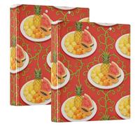 Raccoglitore rotondo ad anelli da 12,7 cm con tasche, confezione da 1/2 raccoglitori scolastici con copertina rigida