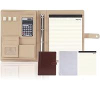 Raccoglitore S in pelle vegana di qualità superiore for business plan for blocco note for conferenze uffici scolastici(Brown a)