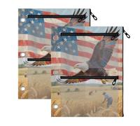 Raccoglitore Sacchetti 3 Fori Cartelle Perforate Uccello Bandiera Mamerica Grano