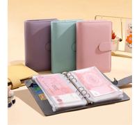 Raccoglitore salvadanaio con 8 buste con cerniera formato A6, sistema di buste per contanti per la gestione del budget, libro di sfide di risparmio per gestire le tue finanze e risparmiare denaro Gial