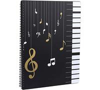 Raccoglitore Spartiti Musicali In Formato A4 , Cartelle Portaspartiti per Fogli , con 20 Tasche, clef Scrivibile Borsa porta Documenti Musicale,Per Suonatori di Strumenti