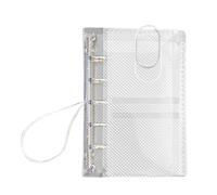 Raccoglitore trasparente - guscio a 5 anelli per quaderni, raccoglitore M5 a tre pieghe, organizer per la raccolta di carte per documenti e carta, accessorio portatile per casa, scuola, viaggi