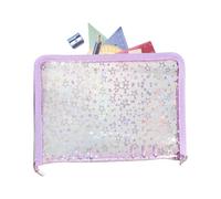 Raccoglitore Trasparente Ricaricabile - Libro Per Riporre Adesivi Riutilizzabili A5, Libro Per Conservare Carte Con Cerniera Per Diario | Carte Biglietti Ricevute Scuola Ufficio Incontri Aziendali Pro