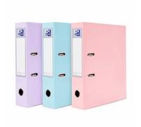 Raccoglitori a leva Oxford A4, colori pastello, set di tre, rosa, lilla e menta