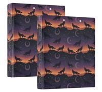 Raccoglitori a tre anelli da 1 e 1/2 pollici, con tasche interne, copertina rigida per la scuola