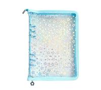 Raccoglitori Carte Libro Adesivi Planner 20 Pagine con Zip e Stella | Raccoglitore Planner A5 Ricaricabile Ufficio, Riunioni, Lettura, Salute Mentale, Studio, Attività, Casa, Pulizia, Blu