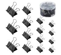 Raccoglitori Clip,60 Pcs Metallo Fermacarte Clip Double Foldback Binder Clips Mollette Chiudi Sacchetti Araffette,per Note Letter Paper Office Supplies Cucina Ufficio, 4 Formati Assortiti Nero