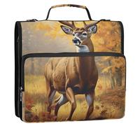 Raccoglitori da 3,8 cm a 3 anelli, resistenti, con cerniera, con tracolla, per scuola media, portfolio professionale per 500 fogli